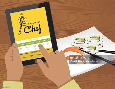 Hire A Private Chef Mobile App High Res Vector Graphic Getty Images