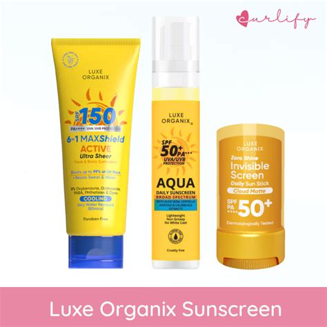 Luxe Organix Aqua Daily Sunscreen Zero Shine Sunscreen 6in1