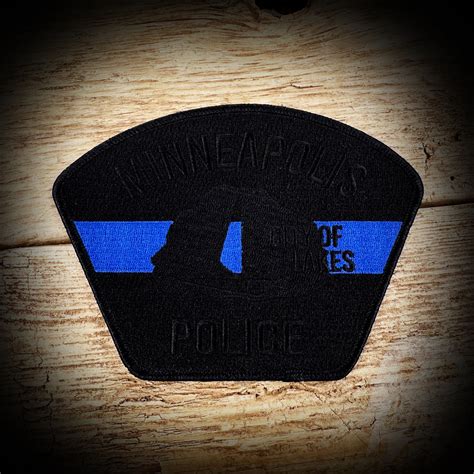 Thin Blue Line Minneapolis Mn Pd Police Memorial Patch Ghost Patch