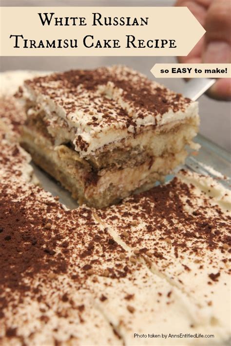 White Russian Tiramisu Cake Recipe