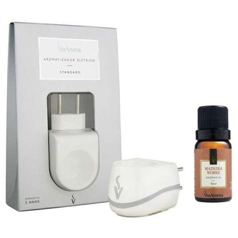 Difusor Elétrico Aromatizador Standard Via Aroma e 1 Essência 10ml