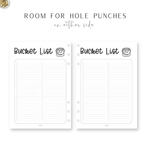 Bucket List Template Printable – mrsneat