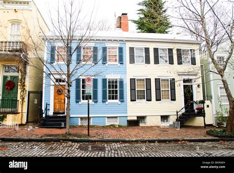 Typical Georgetown row houses in Washington DC Stock Photo - Alamy