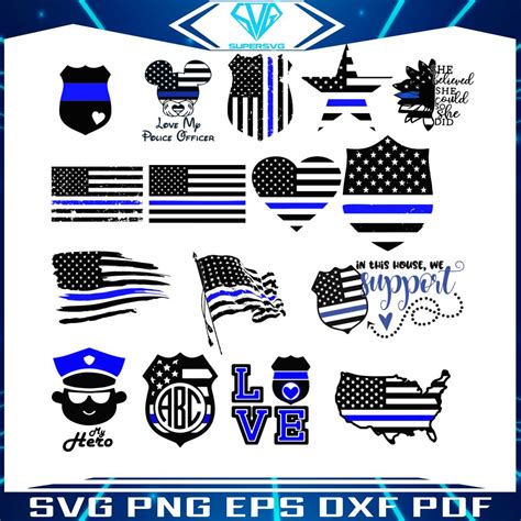 Police Officer Svg Police Jobs Svg Bundle Cutting Digital File