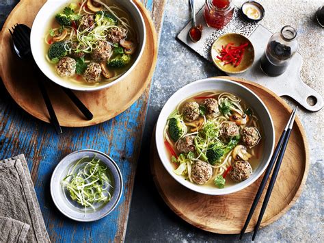 Chilli Noodle Broth With Blended Meatballs Recipe Justaddmushrooms