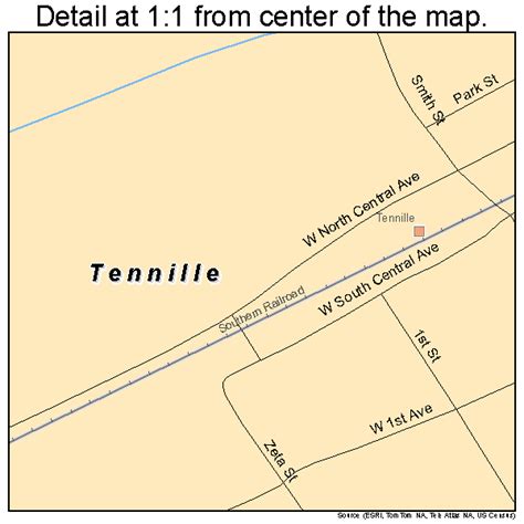 Tennille Georgia Street Map 1375888