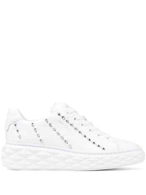 Jimmy Choo Diamond Light Stud Embellished Sneakers Farfetch