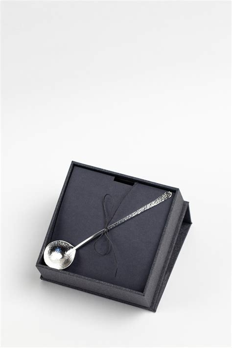 Modern Rustic Silver Spoon Handmade Of Sterling Silver Contemporary