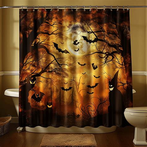 Bat Flight Shower Curtain Transform Your Bathroom Into A Spooky