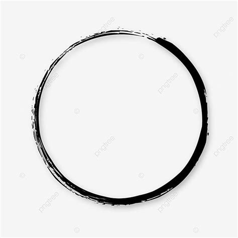 Simple Black Ink Circle Brush Effect Black Vector Circle Vector