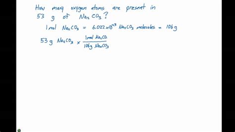 Grams To Atoms Example Problem Youtube