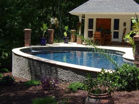 Swimming Pools On A Slope Picture Sloped Backyard Building A Pool Backyard