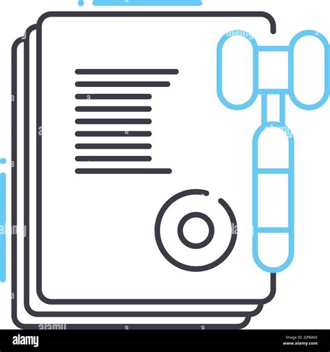 Legal Document Line Icon Outline Symbol Vector Illustration Concept