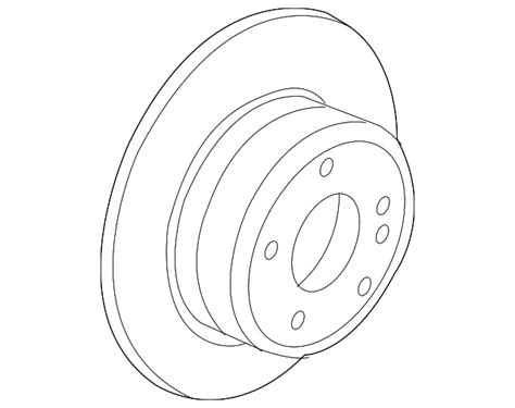 Genuine BMW 34 21 2 284 903 Brake Rotor Ventilated Rear Left