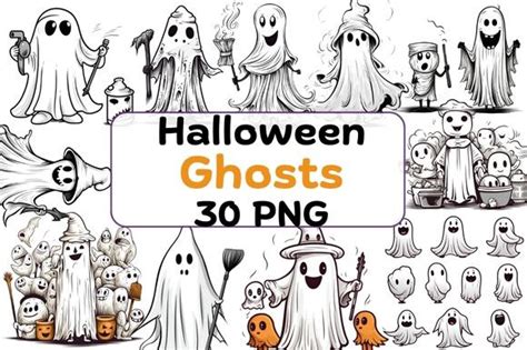 Halloween Ghosts Clip Art Graphic by Handy English · Creative Fabrica