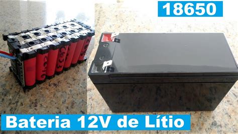 Montando Uma Bateria De Lítio De 12v 7ah Com Células 18650 Youtube