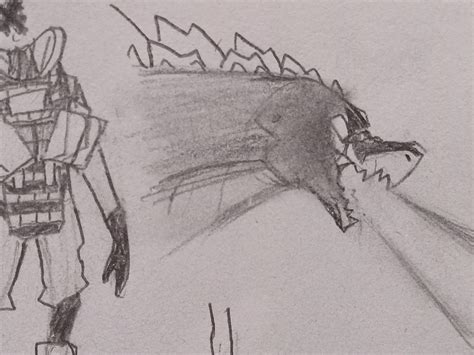 some sketches of Godzilla I drew last night : r/GODZILLA