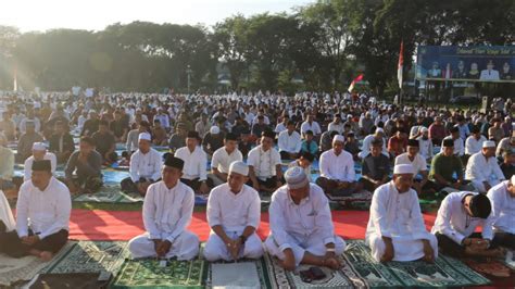 Ribuan Jamaah Di Langkat Padati Alun Alun Laksanakan Sholat Idul Adha