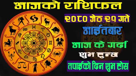 Aajako Rashifal आजक रशफल २१ गत today s Horoscope aries to