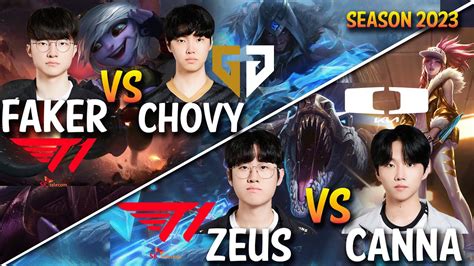 T Faker Vs Gen Chovy T Zeus Vs Dk Canna Patch Kr Ranked