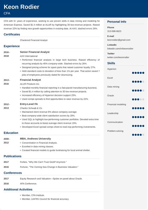 Financial Analyst Resume: Example & Writing Guide (2024)