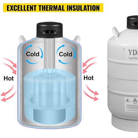 BestEquip Tanque de nitrógeno líquido de 20 litros aleación de aluminio