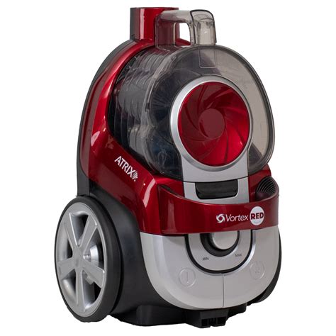 Vortex Red Bagless HEPA Canister Vacuum Atrix