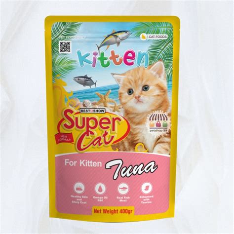 Jual Super Cat Pouch 400gr Makanan Basah Kucing Kemasan Saset Wet Food