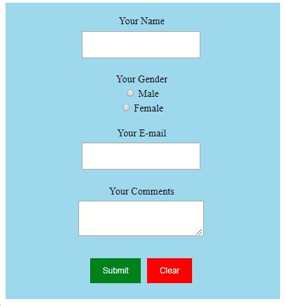 How To Create Feedback Form In Html