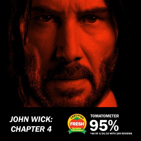 Rotten Tomatoes on Twitter: "#JohnWick4 is Certified Fresh at 95% on ...