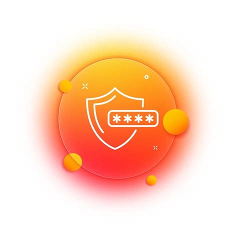 Premium Vector Shield With Password Line Icon Personal Data