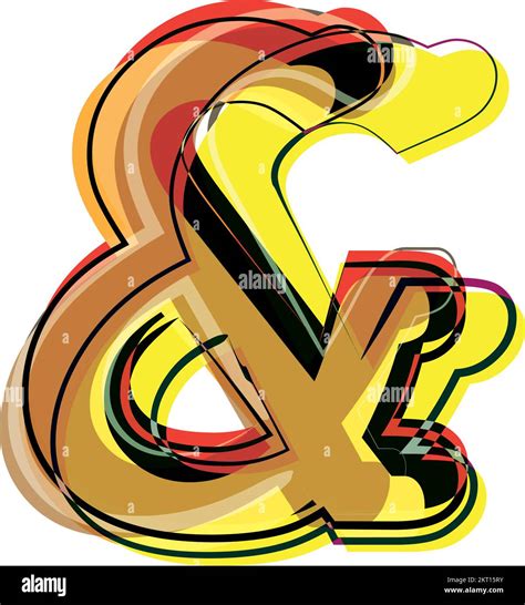 Abstract Doodle Ampersand Symbol Vector Illustration Stock Vector Image