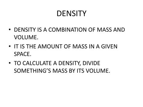 Ppt Mass Volume And Density Powerpoint Presentation Free Download Id5907057