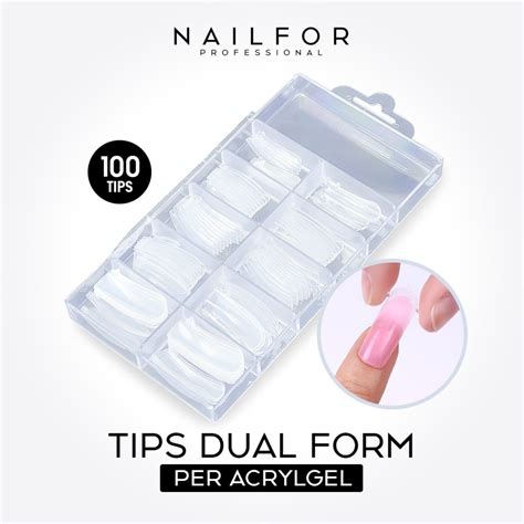 TIP DUAL FORM PER ACRYLGEL 100PZ Nailfor