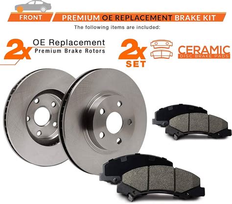 Front Max Brakes Geomet Oe Rotors With Carbon Ceramic Pads Kt