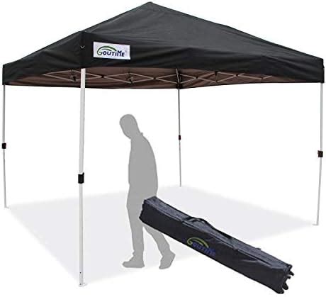 Goutime 10x10Ft 3mx3m Easy Pop Up Canopy Tent Gazebo Marquee