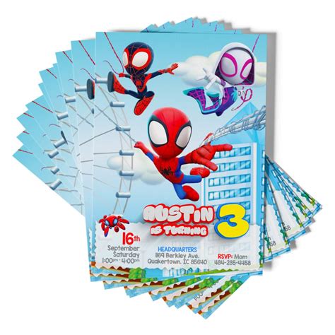 Spidey And His Amazing Friends Invitation PimpYourWorld