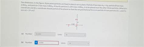 Solved Two Dimensions In The Figure Three Point Particles Chegg