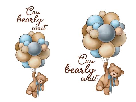 Teddy Bear Clipart Bear PNG Welcome Baby PNG Baby Shower Boy