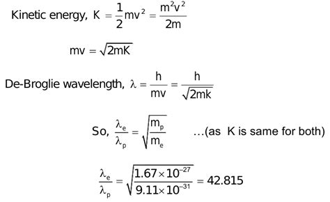 An Electron And A Proton Have Same Ke Ratio Of Their Respective De