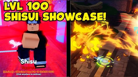 Lvl Shisui Showcase In Anime Adventures Youtube