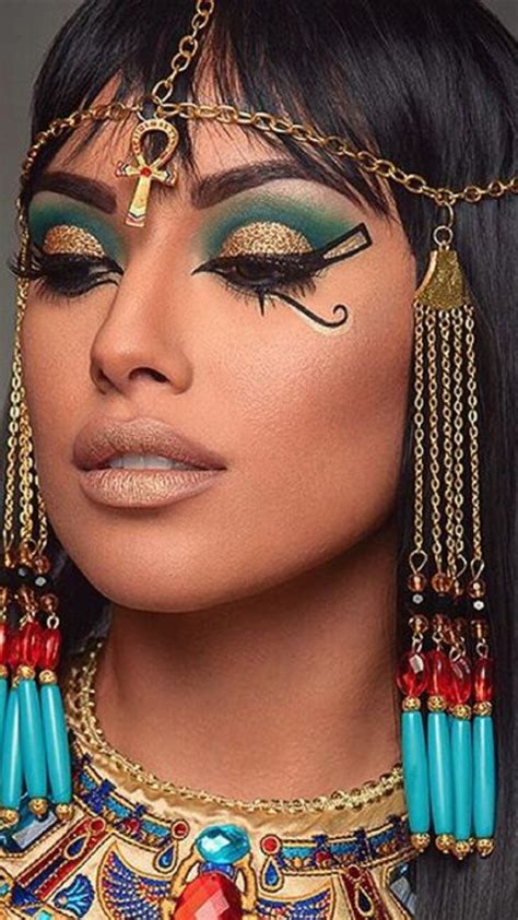 Pin By Amanda Blake On Halloween Makeup Egypt Makeup Red Dress