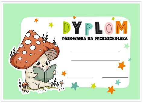 Dyplom Pasowania na Przedszkolaka wzór 5 A4 kup w sklepie online