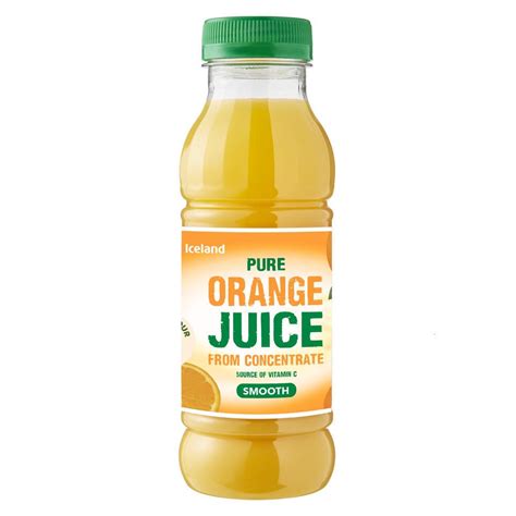 Iceland Pure Orange Juice From Concentrate 330ml Fruit Juice