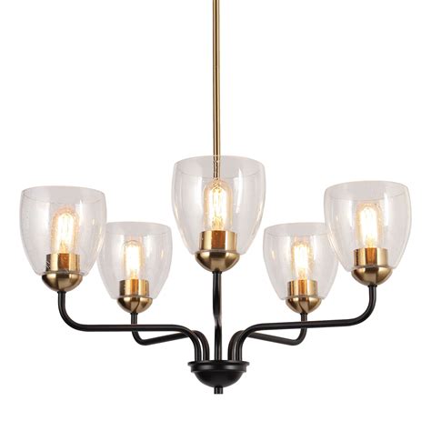 Daryl 26 Wide Black 5 Light Chandelier Modern Lighting Contemporary