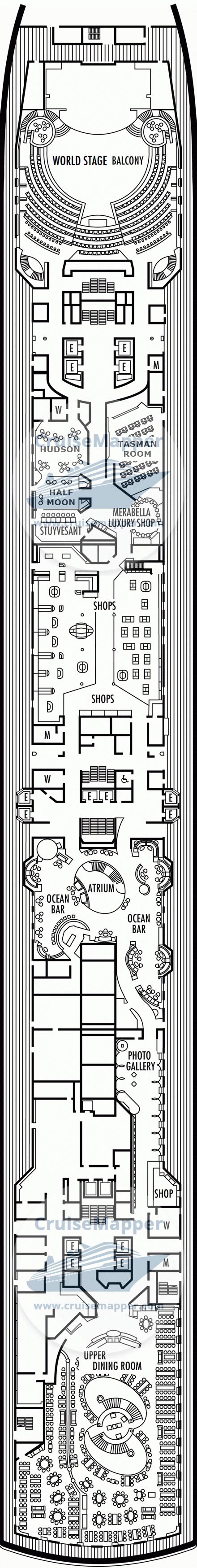 ms Eurodam deck 3 plan | CruiseMapper