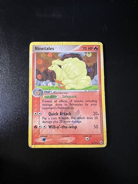 Ninetales Reverse Holo Rare Ex Hidden Legends Pokemon Card