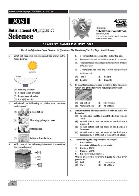 Silverzone Ios Sample Paper 2024 25 For Class 3 International