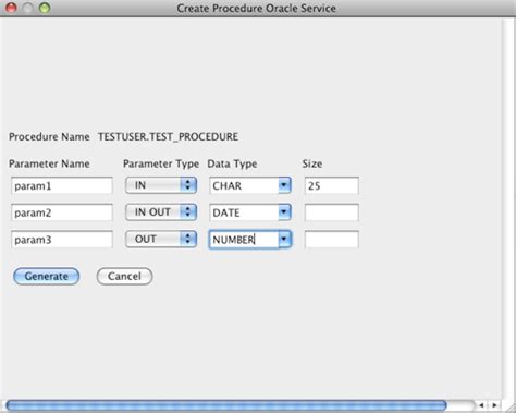 Oracle Create Procedure