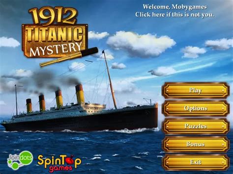 1912 Titanic Mystery 2009 Mobygames